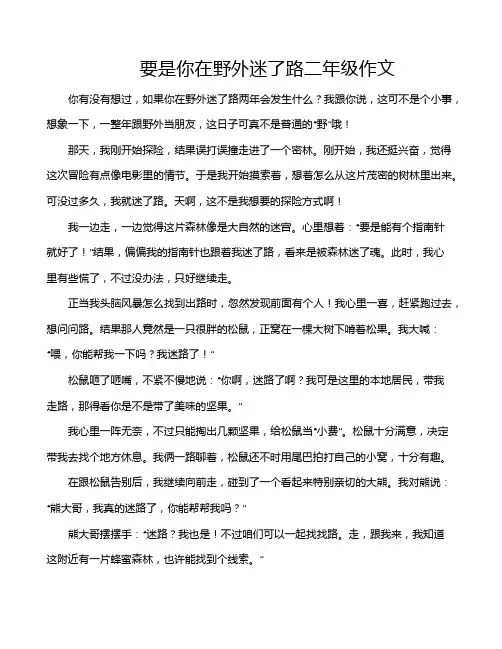 要是你在野外迷了路二年级作文