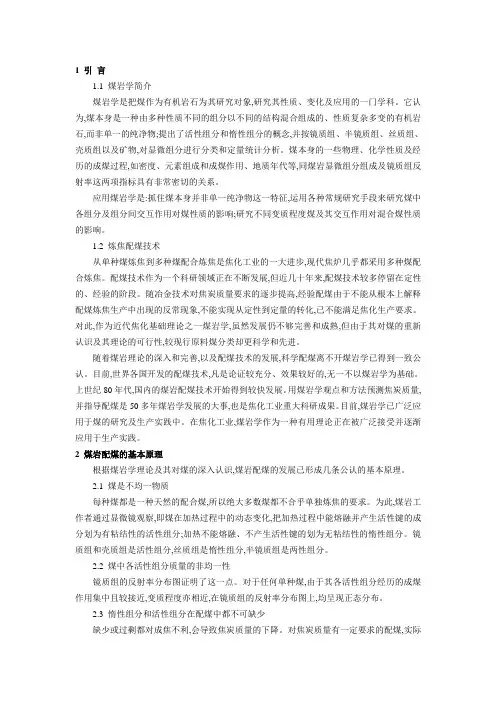 煤岩学与配煤炼焦