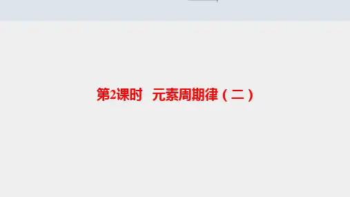 元素周期律(二)电负性人教版(2019)高中化学选择性必修二