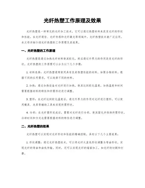 光纤热塑工作原理及效果