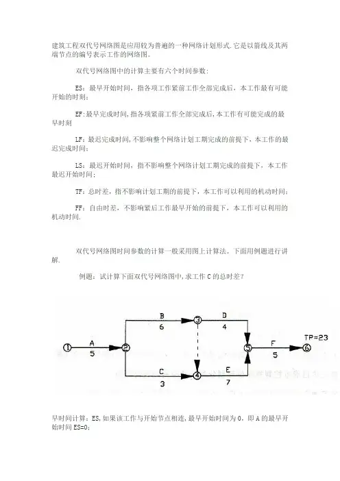双代号网络图最简单的计算方法