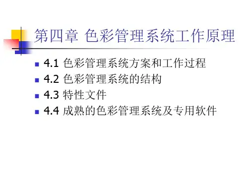 色彩管理第四章 色彩管理系统工作原理
