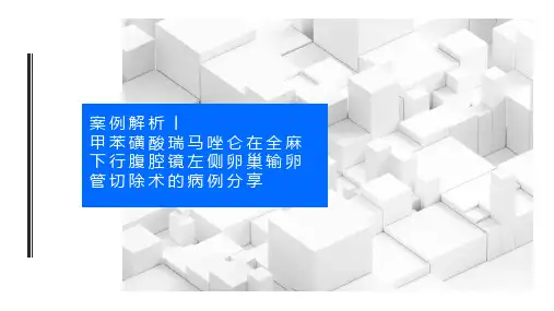 案例解析：甲苯磺酸瑞马唑仑在全麻下行腹腔镜左侧卵巢输卵管切除术的病例分享