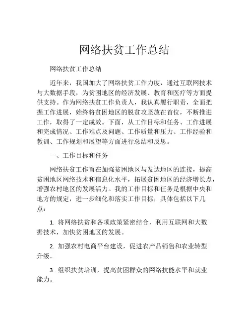 网络扶贫工作总结