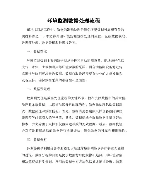 环境监测数据处理流程