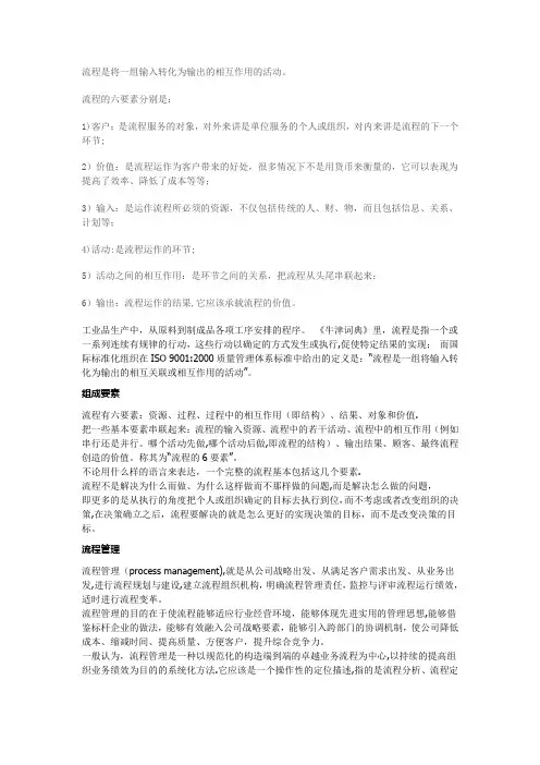 流程的六要素