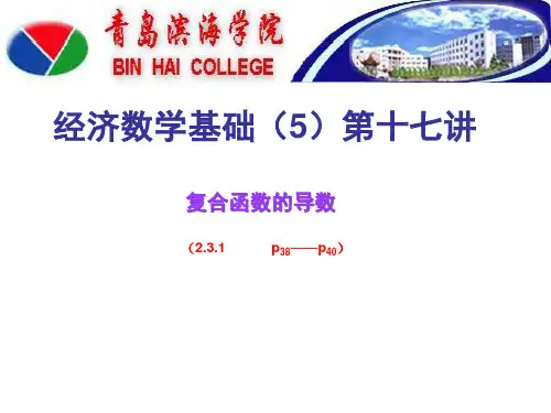 经济数学基础5第十七讲-精品.ppt