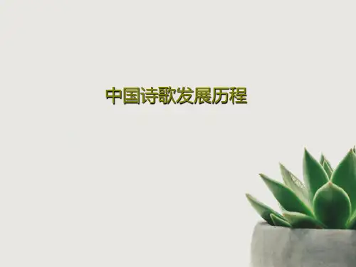 中国诗歌发展历程PPT共36页