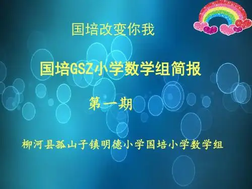 国培数学组简报第一期