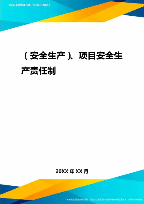 2020年(安全生产)项目安全生产责任制