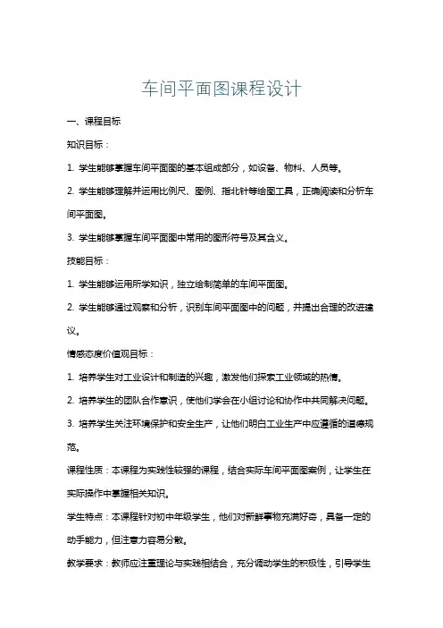 车间平面图课程设计