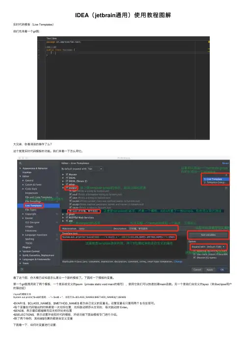 IDEA（jetbrain通用）使用教程图解