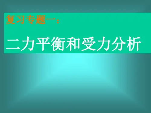 二力平衡和受力分析[下学期]PPT课件(初中科学)