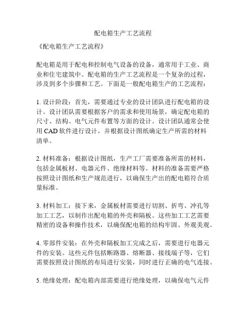 配电箱生产工艺流程