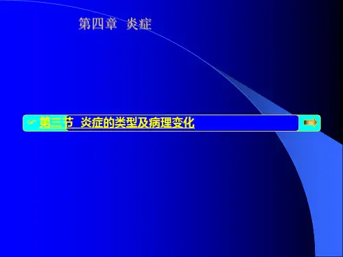 炎症的类型及病理变化