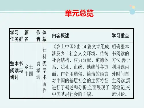 第五单元《乡土中国》-完整版PPT课件