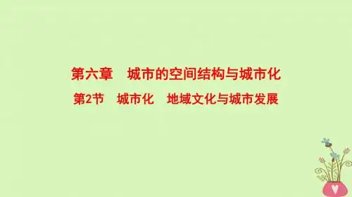 19版高考地理一轮复习第6章城市的空间结构与城市化第2节城市化地域文化与城市发展课件中图版