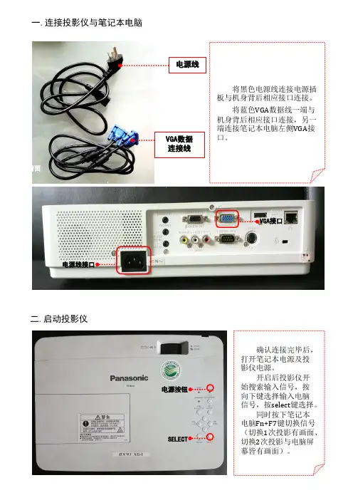 松下投影仪使用方法(附图示)