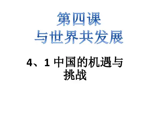 部编版《中国的机遇与挑战》参考课件5