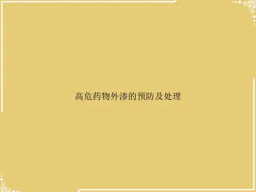 高危药物外渗的预防及处理【共22张PPT】