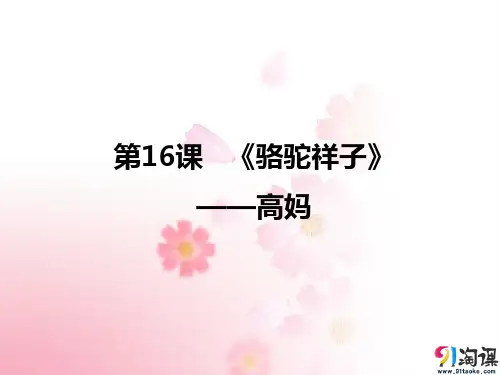 课件1：第14课 《骆驼祥子》——高妈