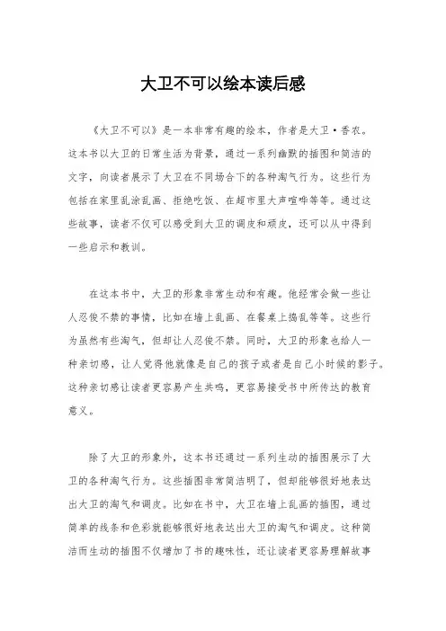 大卫不可以绘本读后感