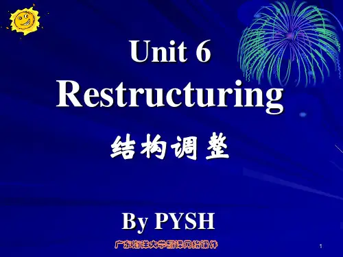 语言学Unit 6 Restructuring