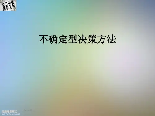 不确定型决策方法