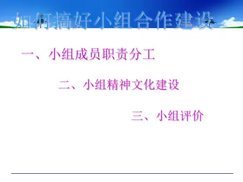 小组分工课件