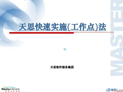 天思经理人快速实施法工作点法