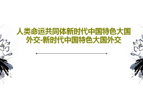 人类命运共同体新时代中国特色大国外交-新时代中国特色大国外交49页PPT