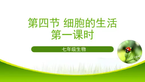 初中七年级上册生物《细胞的生活》课件