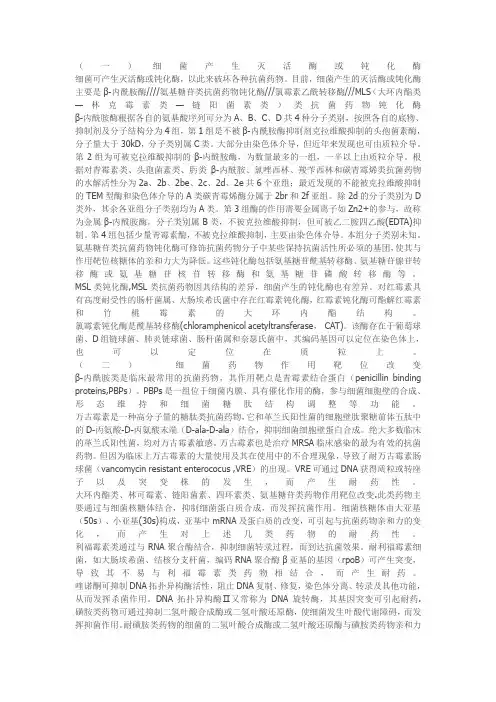 细菌耐药机制