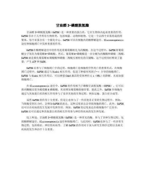 甘油醛3-磷酸脱氢酶