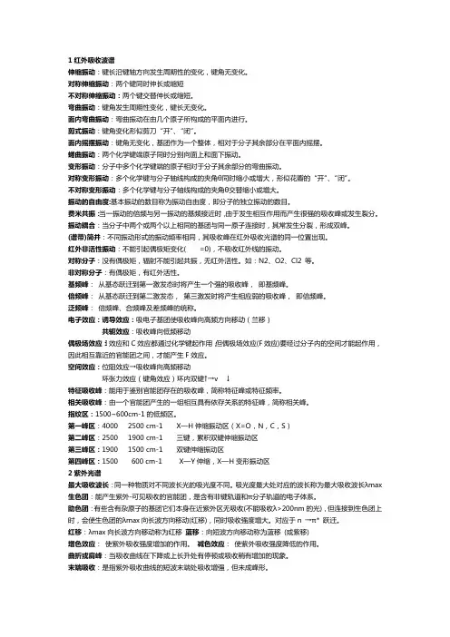 有机波谱名词解释