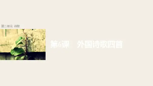 语文课件：第6课 外国诗歌四首