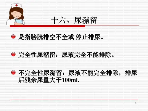尿潴留PPT课件