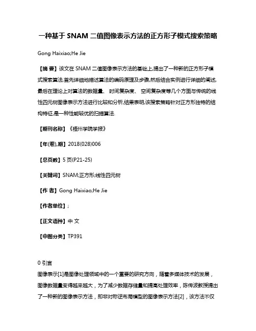 一种基于SNAM二值图像表示方法的正方形子模式搜索策略