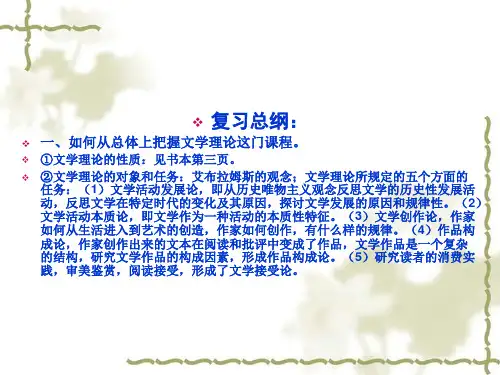 文学概论复习总纲