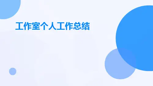 工作室个人工作总结PPT