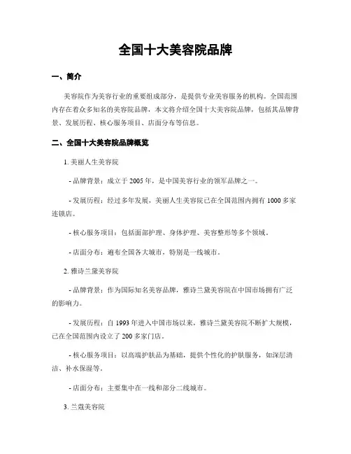 全国十大美容院品牌
