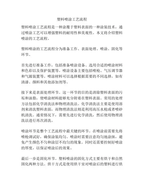 塑料喷涂工艺流程