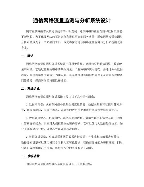 通信网络流量监测与分析系统设计