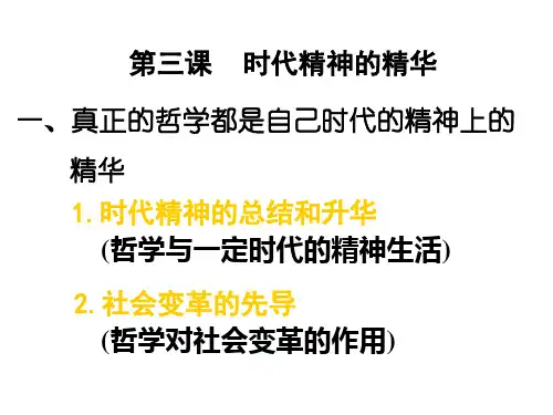 高二政治时代精神的精华