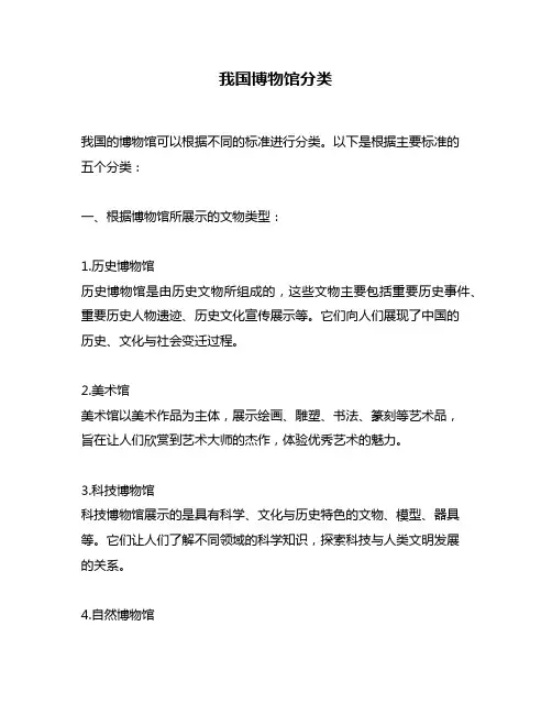 我国博物馆分类