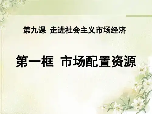 人教版《市场配置资源》完美课件