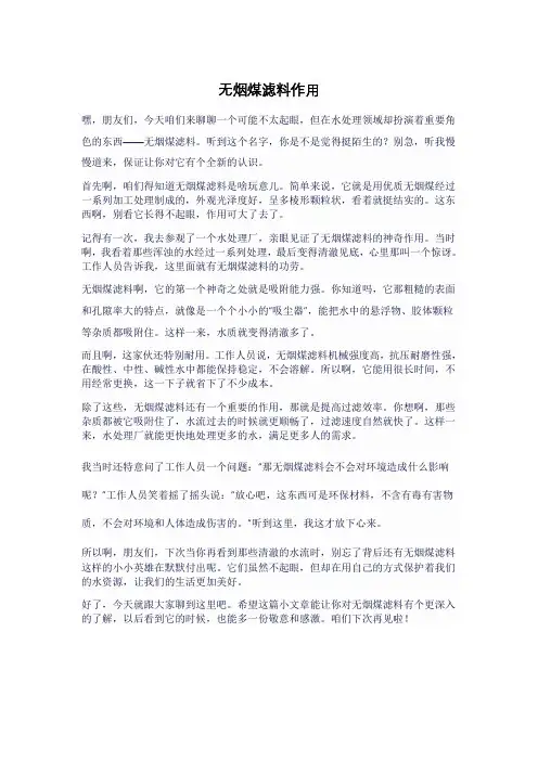 无烟煤滤料作用