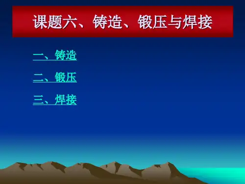 铸造、锻造、焊接课件