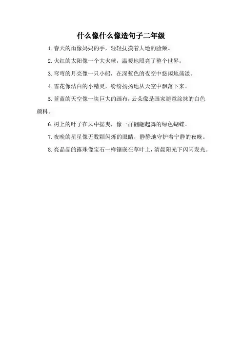 什么像什么像造句子二年级