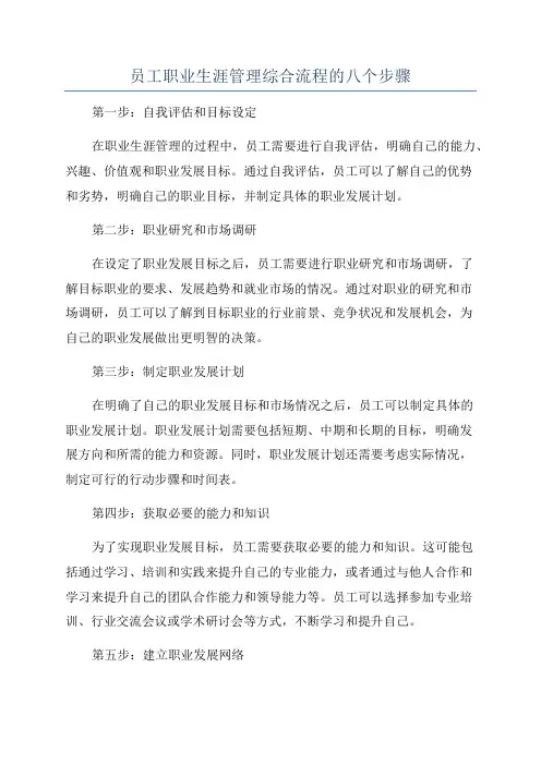 员工职业生涯管理综合流程的八个步骤